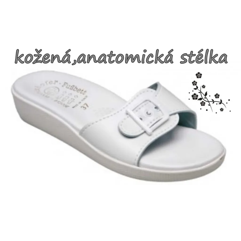 Pantofle SANTÉ SI/03D BÍLÁ