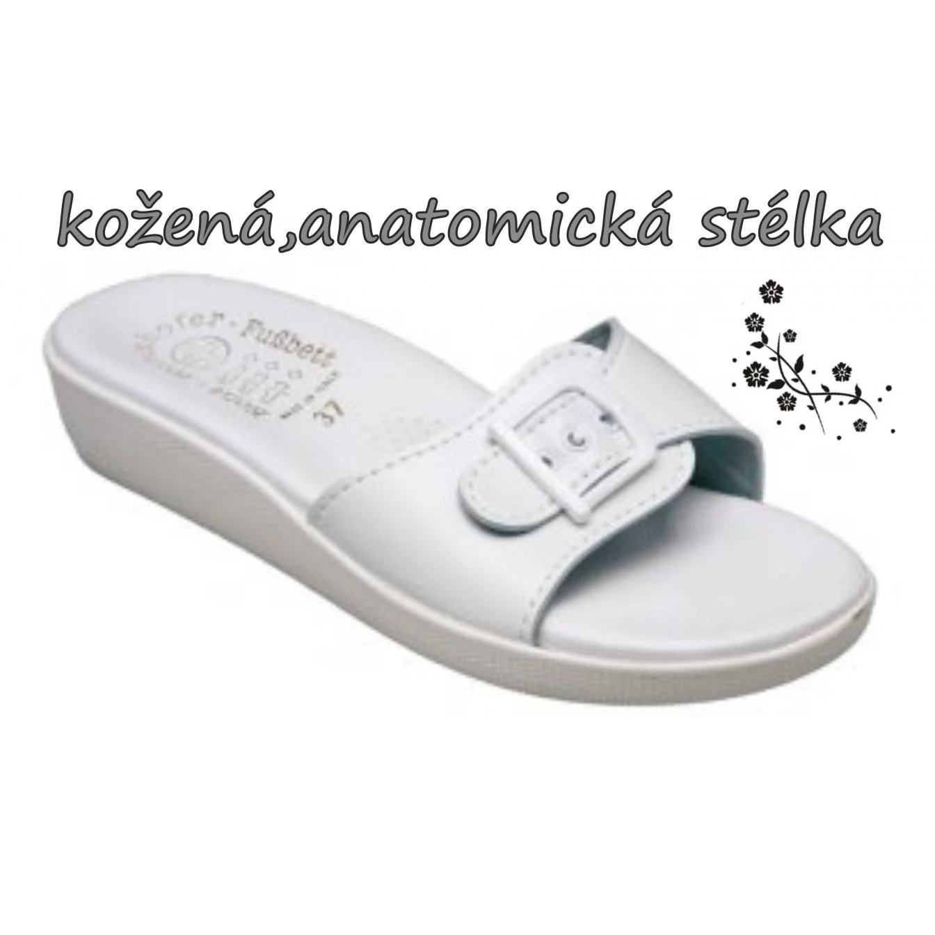 Pantofle SANTÉ SI/03D BÍLÁ