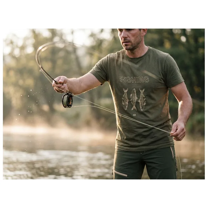 Tričko BENNON FISHING Short Sleeve, zelená - Obrázek 4