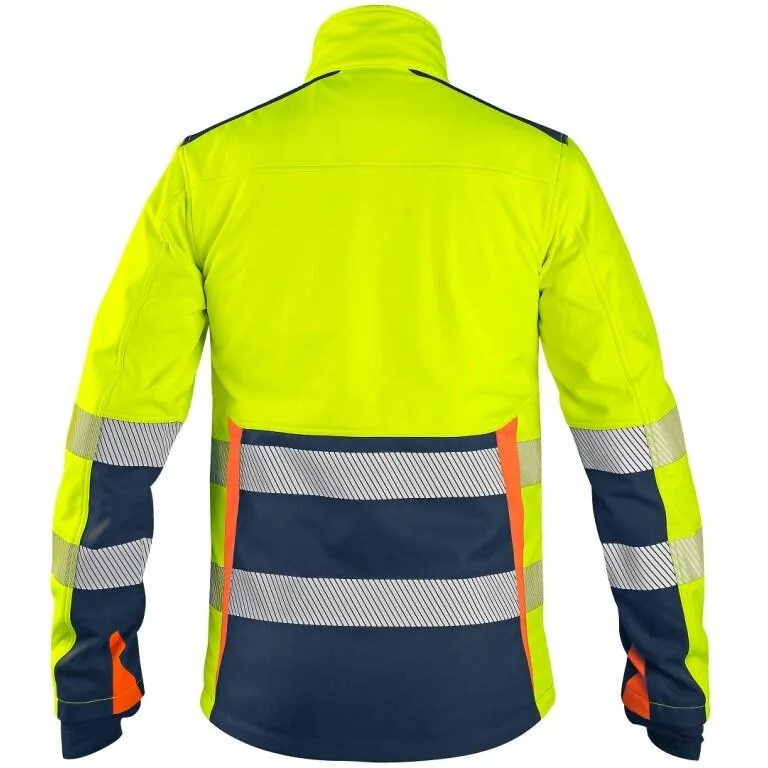 Bunda CXS BENSON, výstražná, softshell, žluto-modrá - Obrázek 2