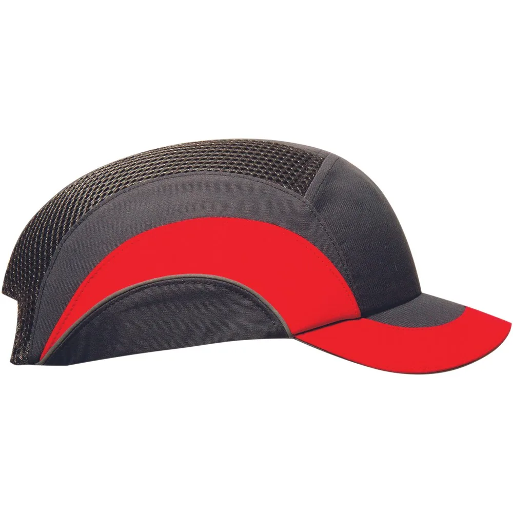 Čepice CERVA JSP HARDCAP A1+ 5cm, vyztuž, šedá/červená