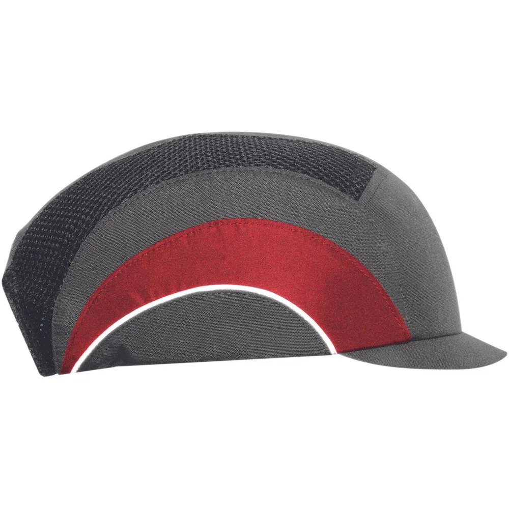 Čepice CERVA JSP HARDCAP A1+ 2,5cm, vyztuž, šedá/červená