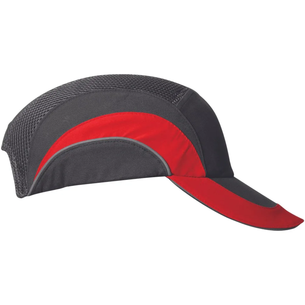 Čepice CERVA JSP HARDCAP A1+ 7cm, vyztuž, šedá/červená