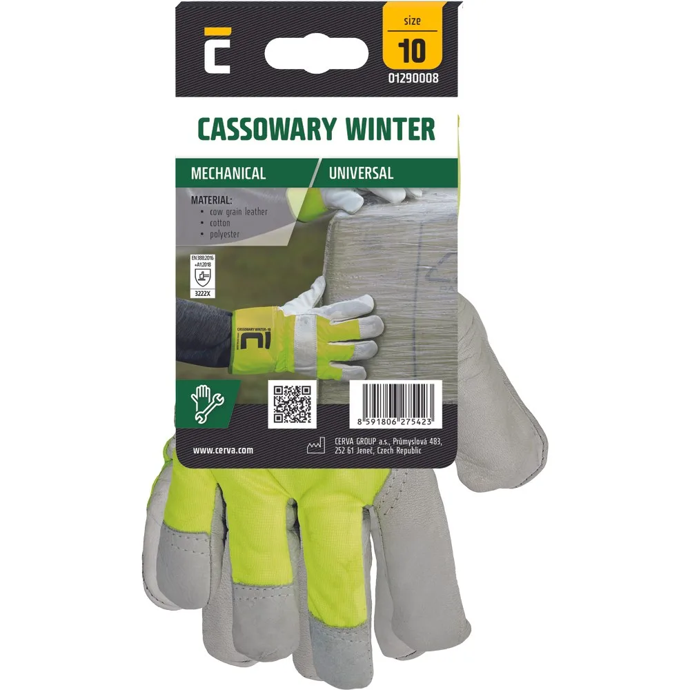 Rukavice CERVA CASSOWARY WINTER, blistr