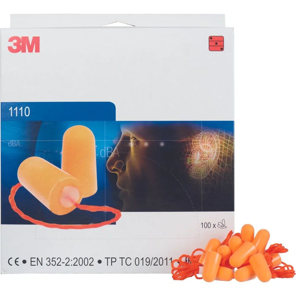 Zátkové chrániče 3M 1110 Zátky, se šnůrkou - Obrázek 2