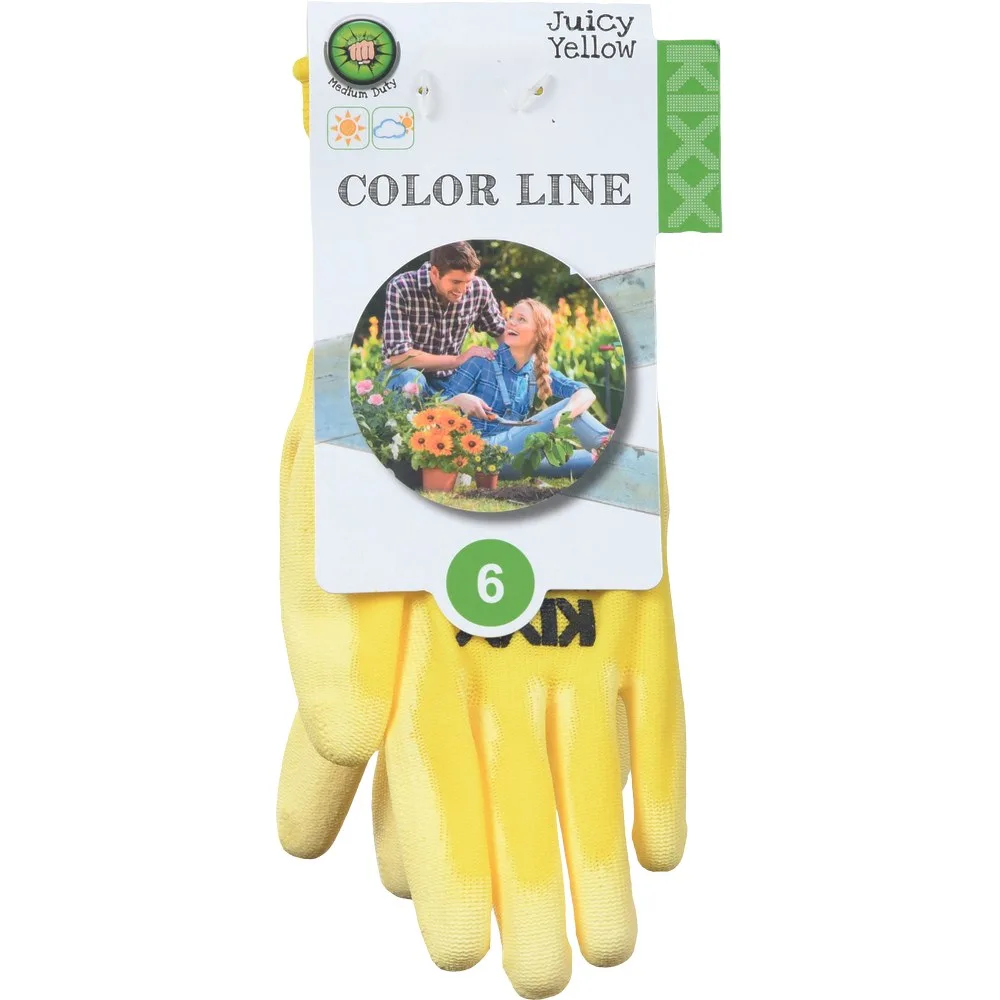 Rukavice CERVA JUICY YELLOW, nylonové PU dlaň - Obrázek 2
