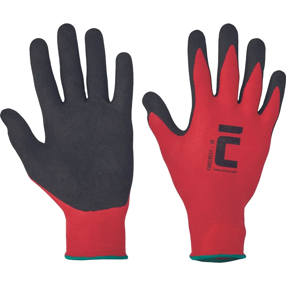 Rukavice CERVA FIRECREST, nylon/nitril