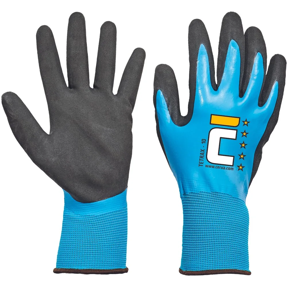 Rukavice CERVA TETRAX, nylon.latex