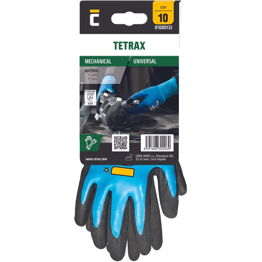 Rukavice CERVA TETRAX, blistr