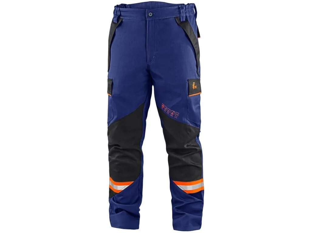 Kalhoty CXS WorkTech-Multi, multifunkční, pánské, modro-černé, refl. pruh
