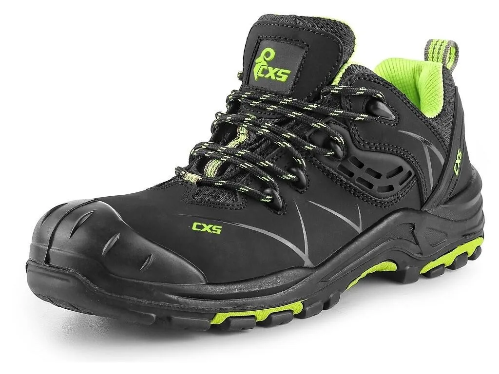 Obuv polobotka CXS Universe Cluster S3, PU-guma, černo-zelená