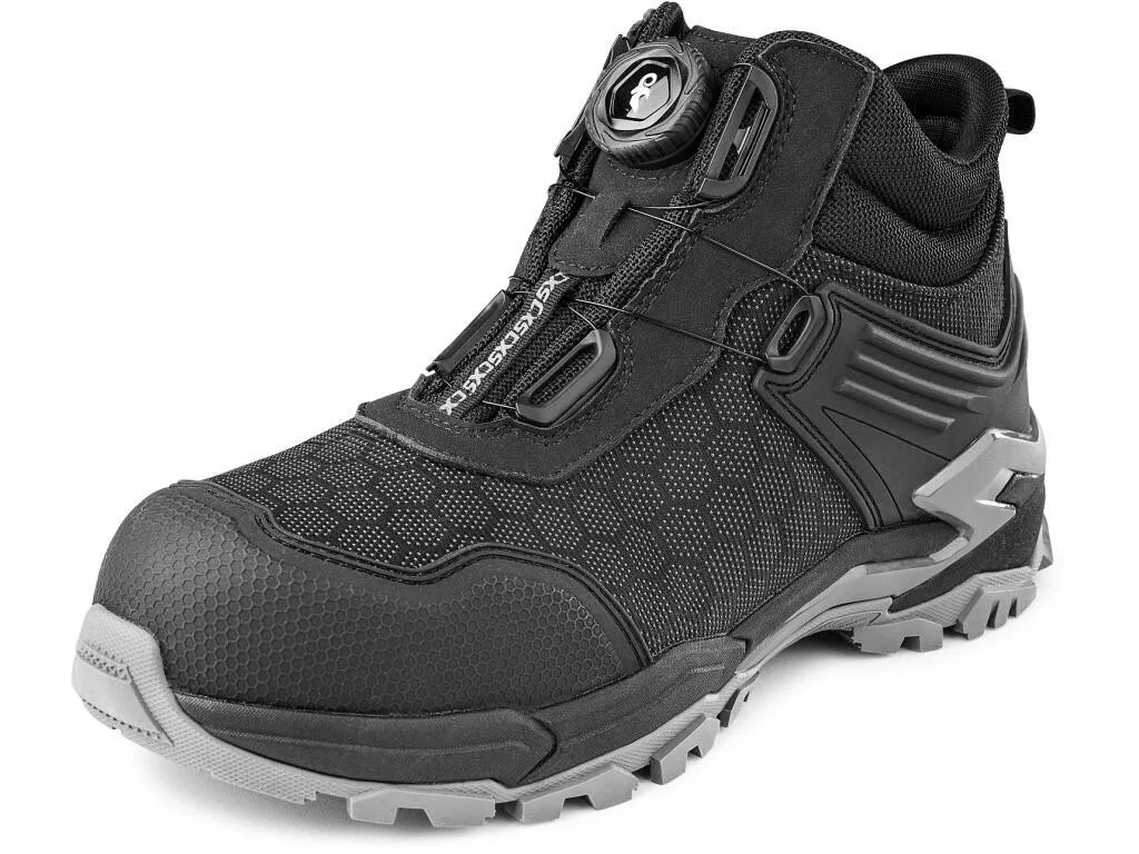 Obuv kotníková CXS PU-TECH TITEX S3S, pánská, černo-šedá