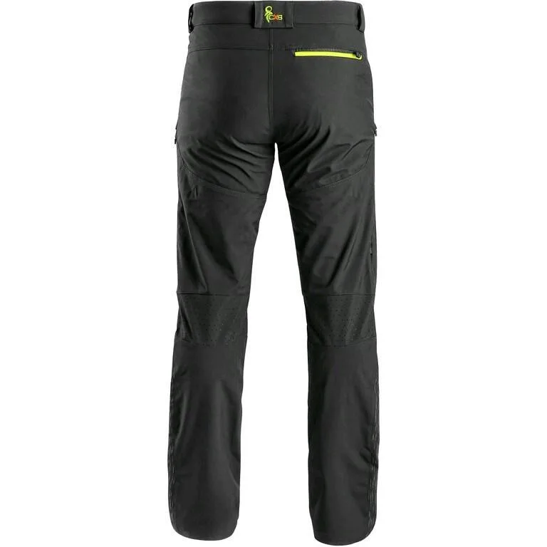 Kalhoty CXS AKRON, softshell, černé s HV žluto/oranžovými doplňky - Obrázek 2
