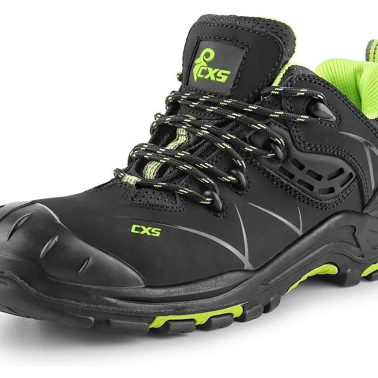 Obuv polobotka CXS Universe Cluster S3, PU-guma, černo-zelená