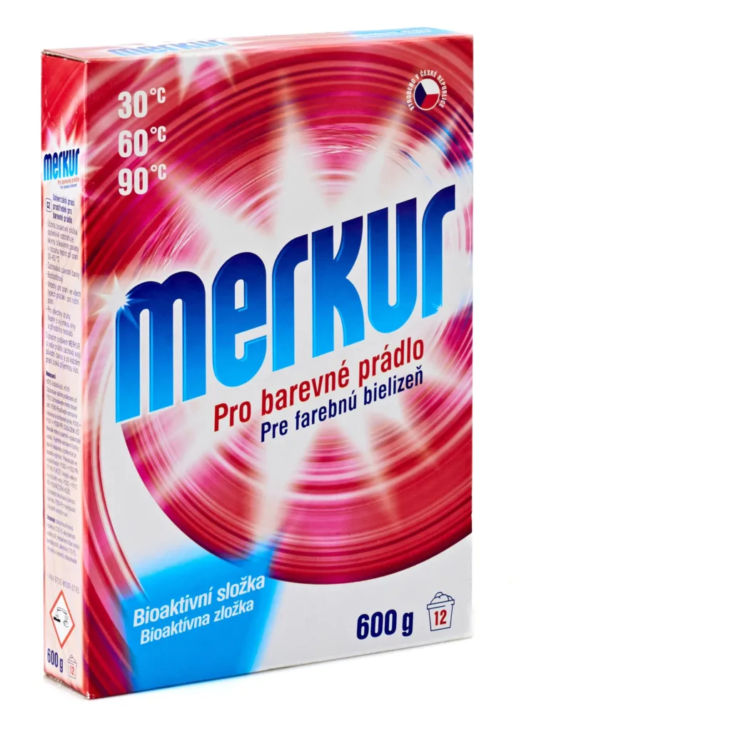 Prací prášek MERKUR 600g, pro barevné prádlo
