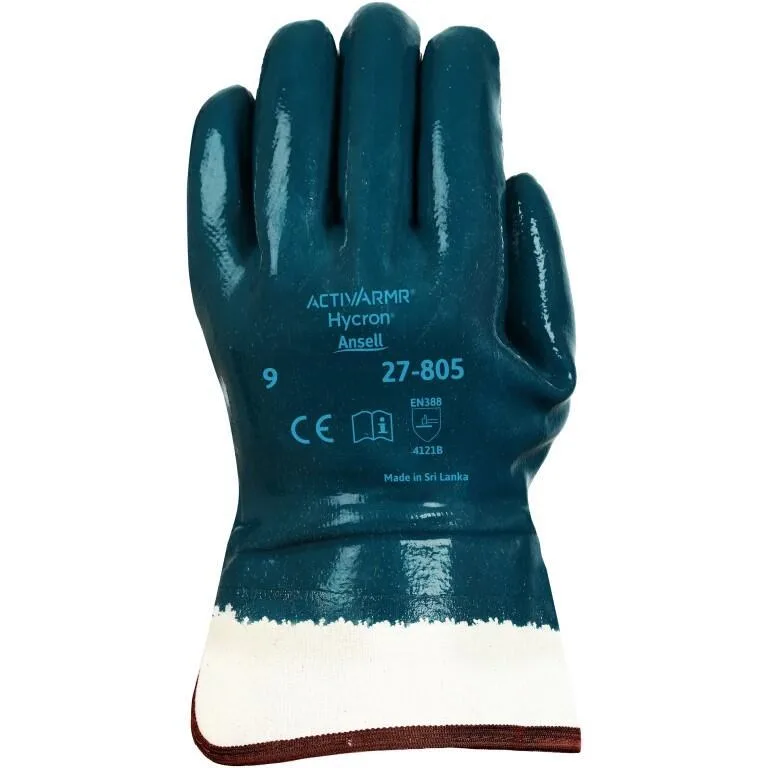 Rukavice ANSELL HYCRON 27-805, máčené v nitrilu, vel. 10