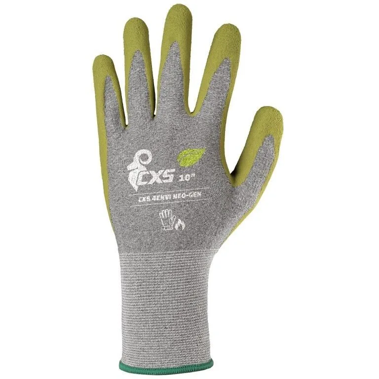 Rukavice CXS 4ENVI NEO-GEN, máčené v latexu, šedo-zelené
