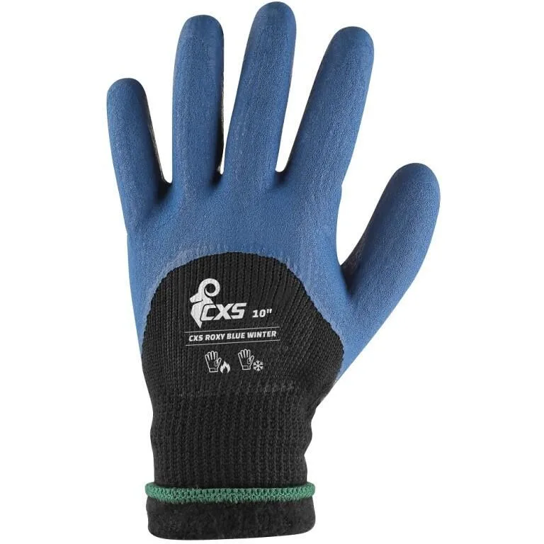Rukavice ROXY BLUE WINTER, zimní, máčené v latexu, černo-modré