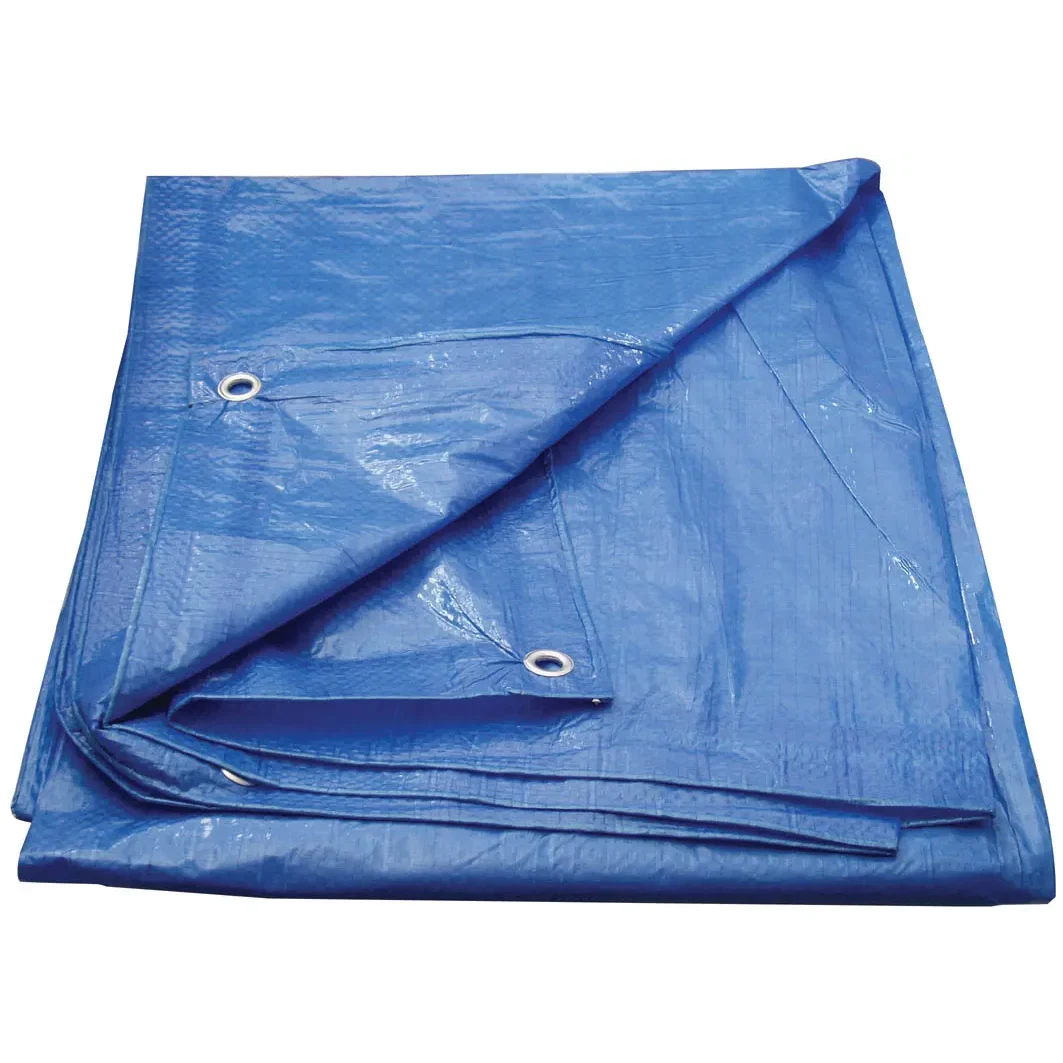 Plachta s oky 3 × 4 m, modrá, ECONOMY