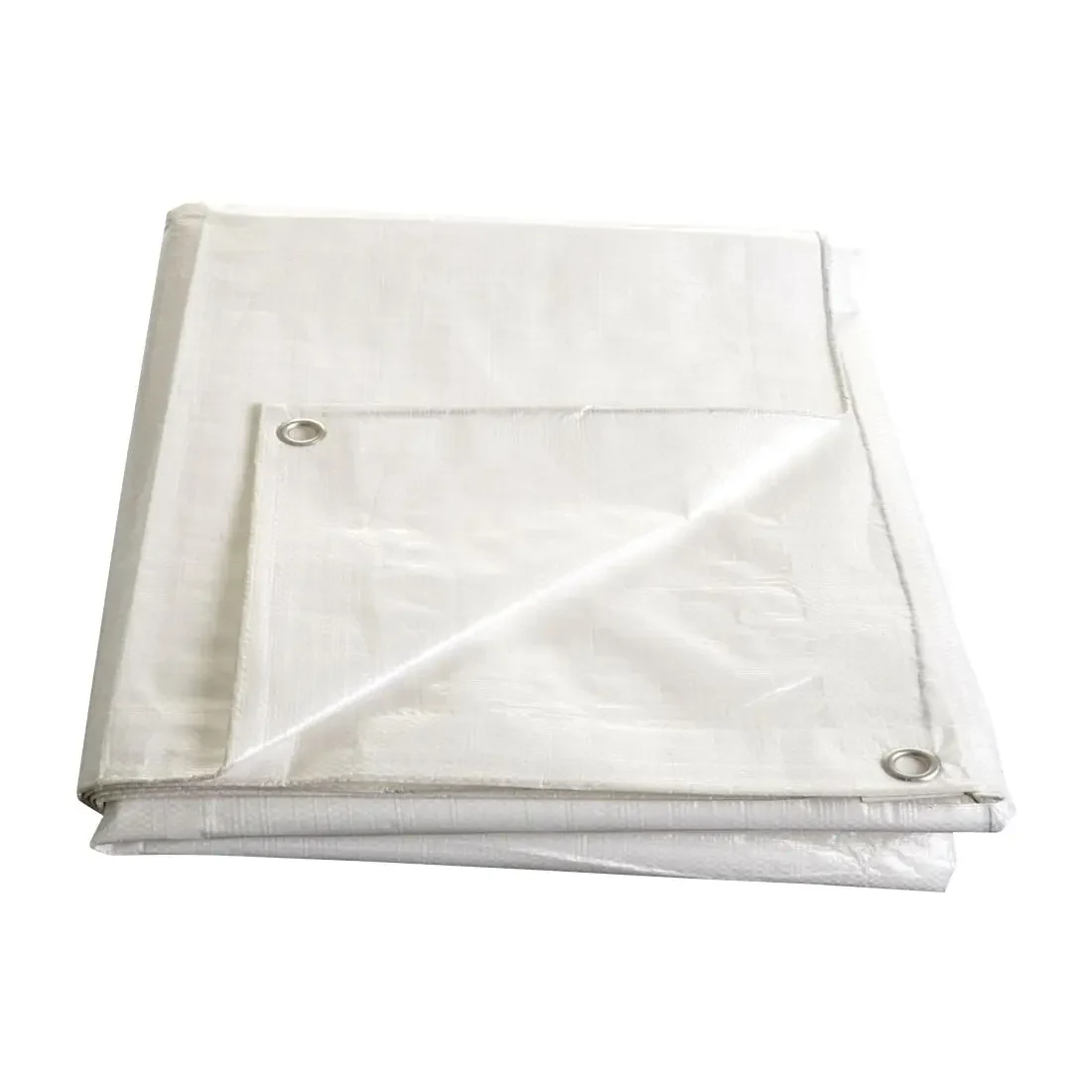 Plachta s oky 3 × 5 m, bílá, 140 g/m², kašírovaná