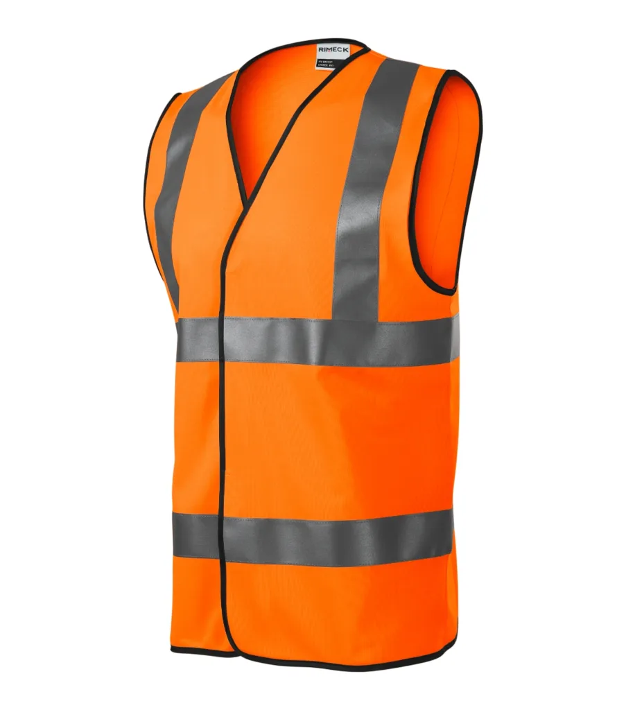 Bezpečnostní vesta RIMECK HV Bright 9V3, unisex, fluorescenční oranžová