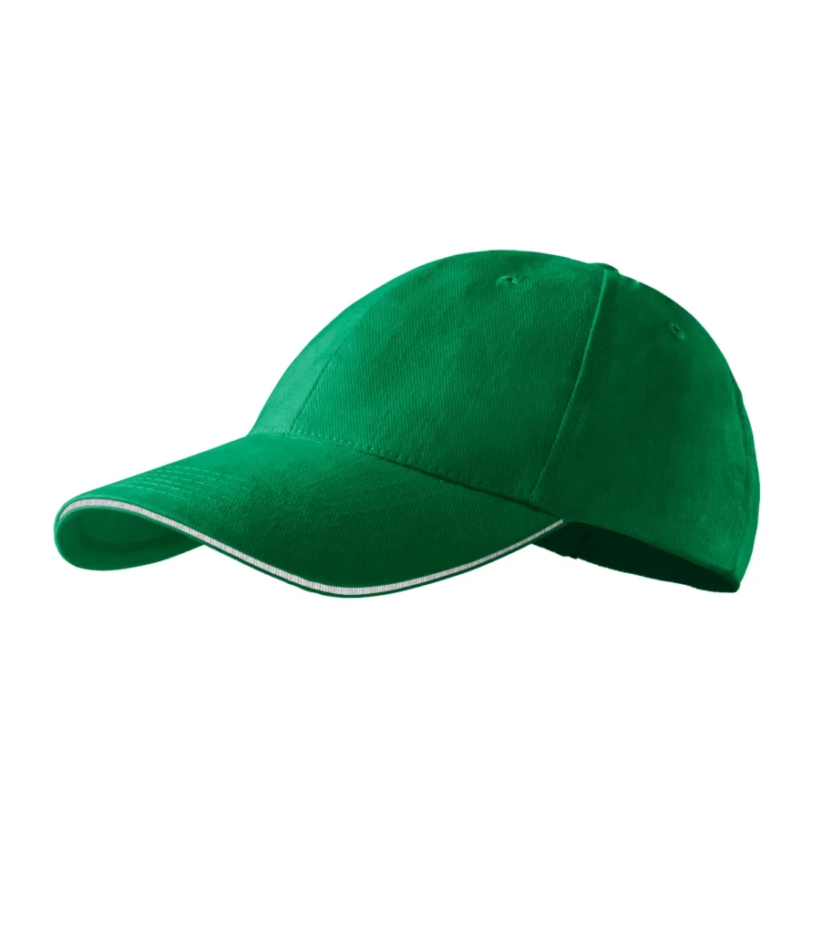 Čepice MALFINI Sandwich 6P 306, unisex, středně zelená