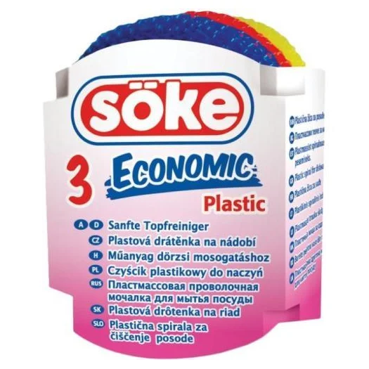 Drátěnka na nádobí 3ks PVC ,Soke plast