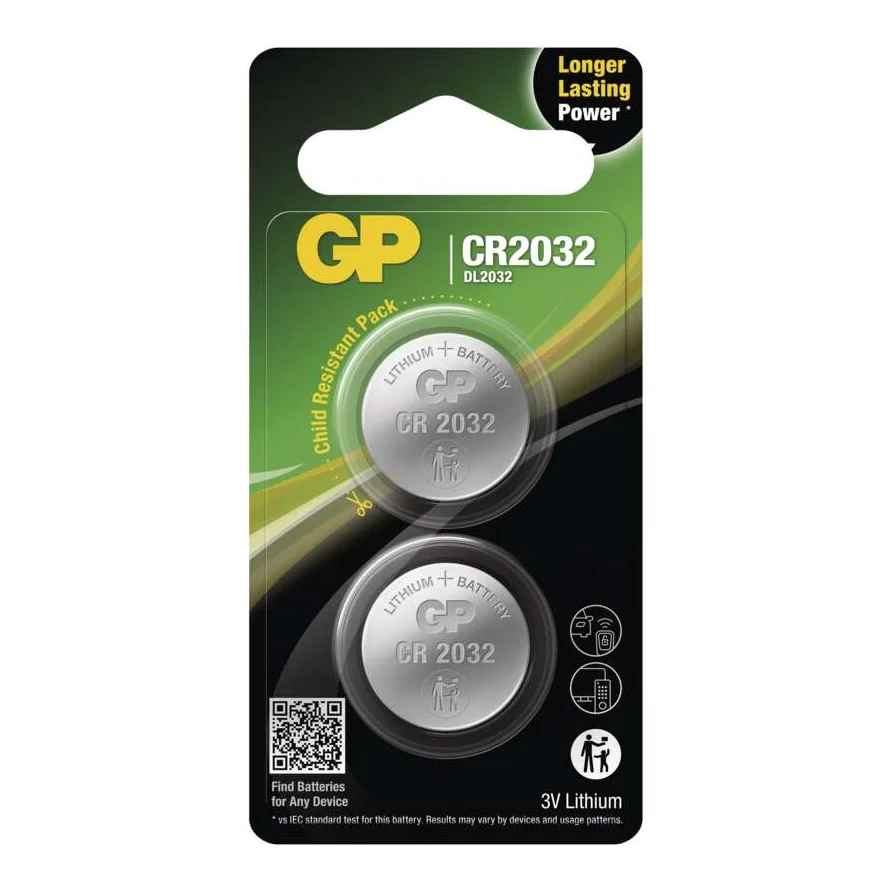 GP baterie x2ks knoflíková cr2032