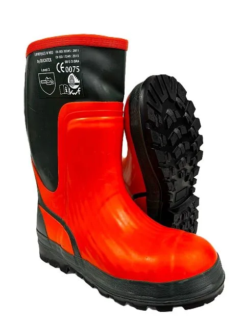 Holínky PROFESIONAL LUMBERJACK III NEO, protipořezové, zimní, oranžovo-zelené