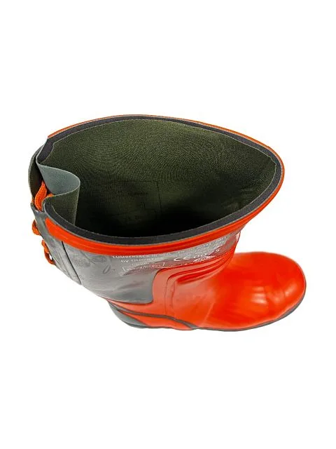 Holínky PROFESIONAL LUMBERJACK III NEO, protipořezové, zimní, oranžovo-zelené
