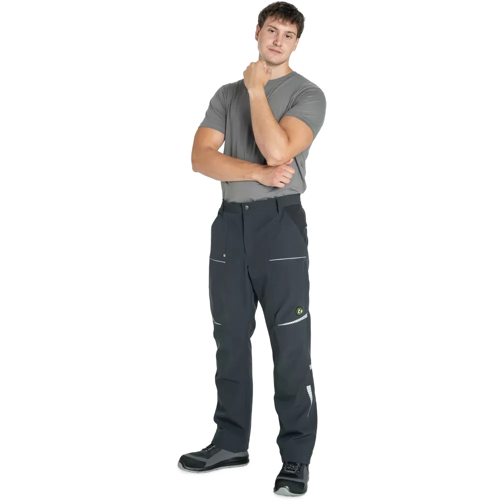 Kalhoty CERVA STIRLING STRETCH softshell zimní, černá