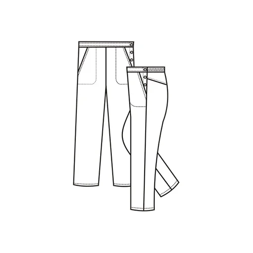 Kalhoty TRADETEX 0476, dámské, výška 158 cm, bílá, pohled 5