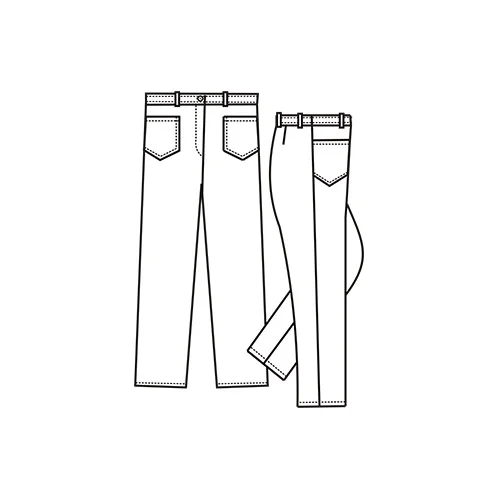 Kalhoty TRADETEX ANETA, dámské, výška 160 cm, bílá, pohled 4