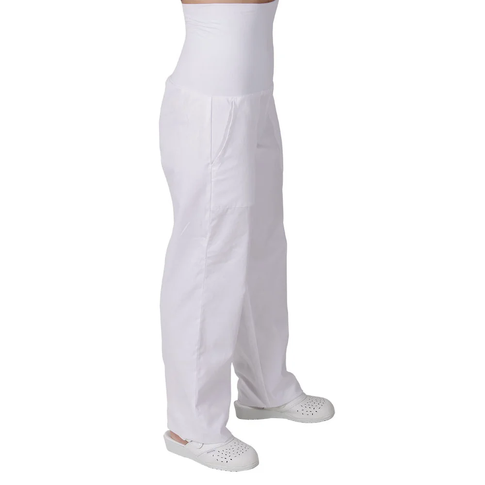 Kalhoty TRADETEX HANA, dámské, vysoký úpletový pas, s kapsami, výška 168 cm, bílá, pohled 2