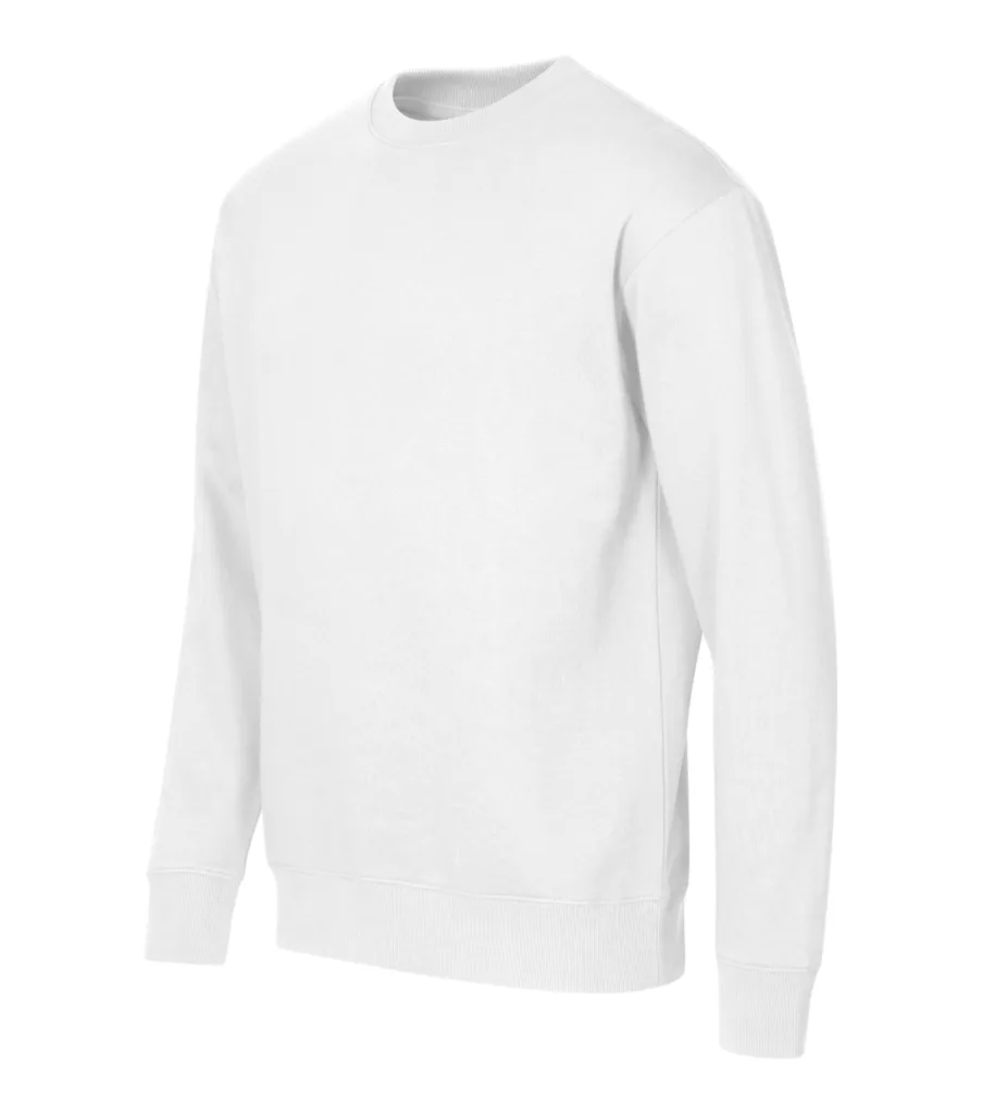 Mikina MALFINI Crew 426, unisex, bílá
