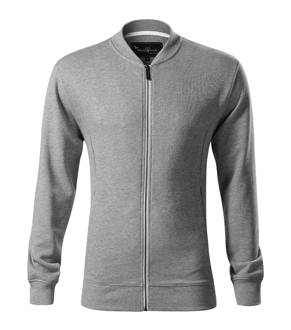Mikina MALFINI Premium Bomber 453, pánská, tmavě šedý melír - Obrázek 2