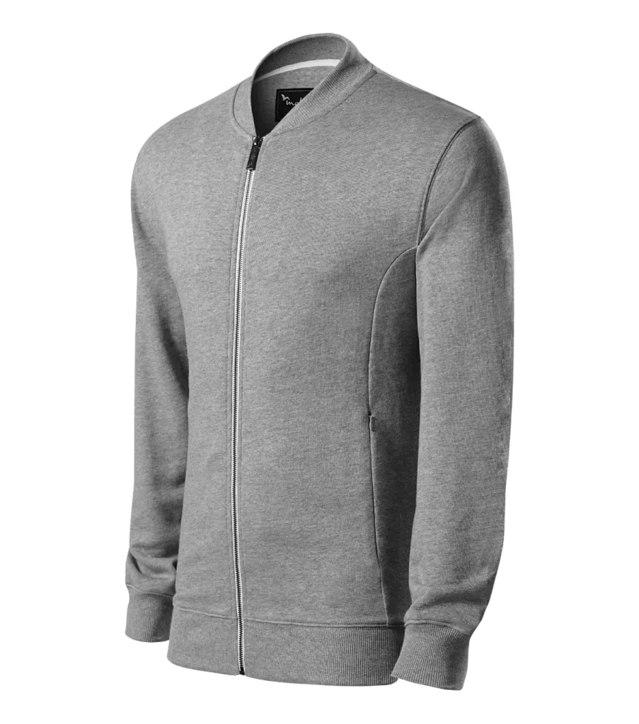 Mikina MALFINI Premium Bomber 453, pánská, tmavě šedý melír