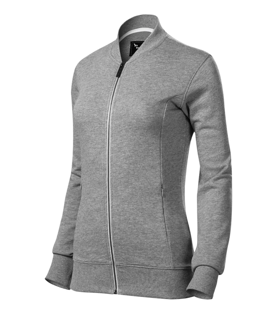 Mikina MALFINI Premium Bomber 454, dámská, tmavě šedý melír