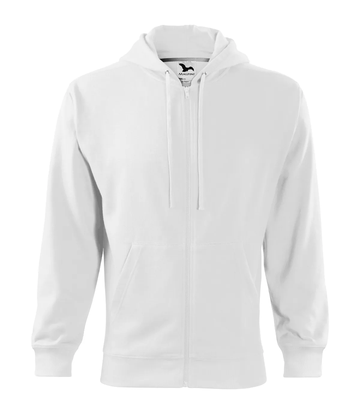 Mikina MALFINI Trendy Zipper 410, pánská, bílá - Obrázek 2