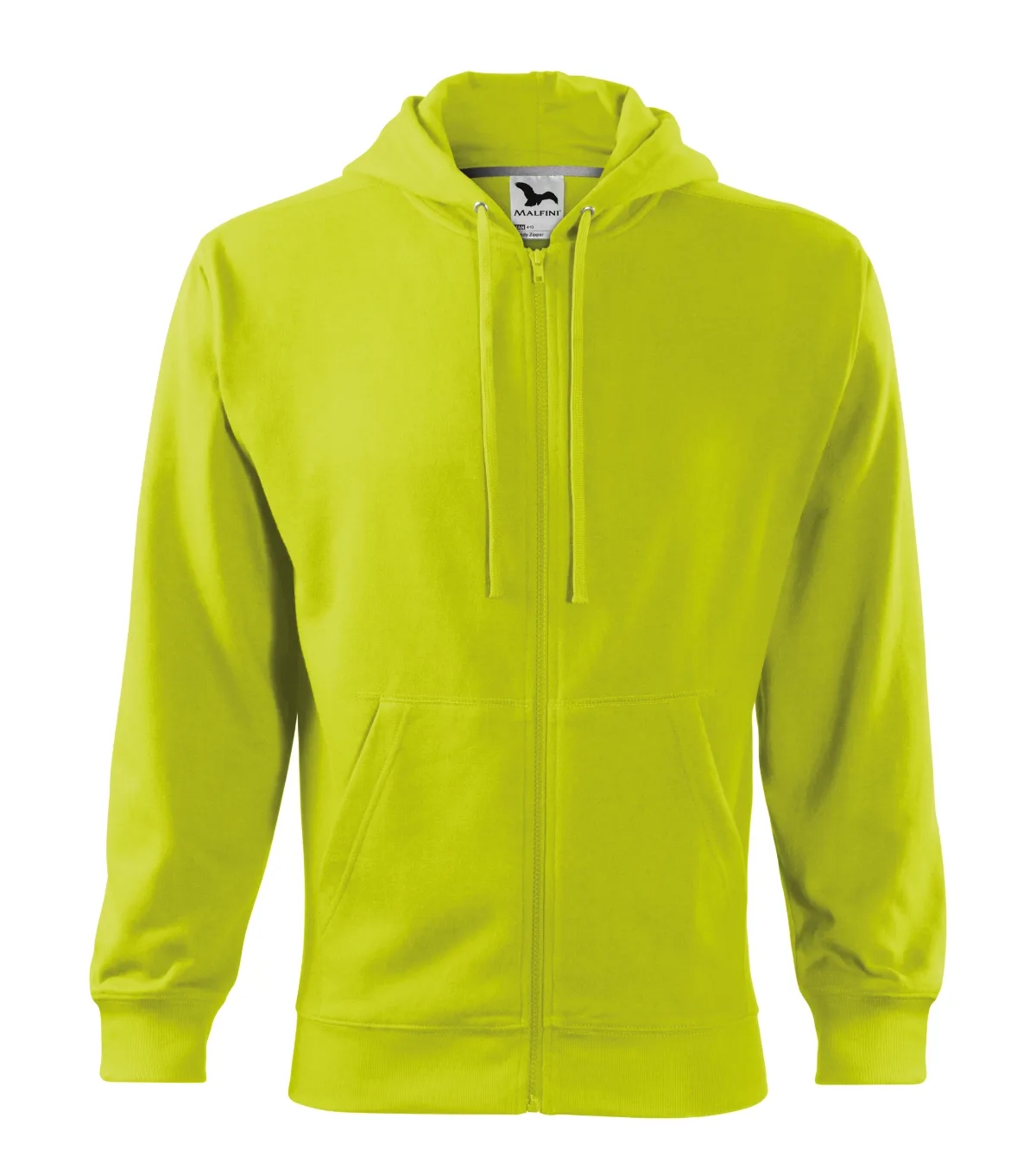 Mikina MALFINI Trendy Zipper 410, pánská, limetková - Obrázek 2