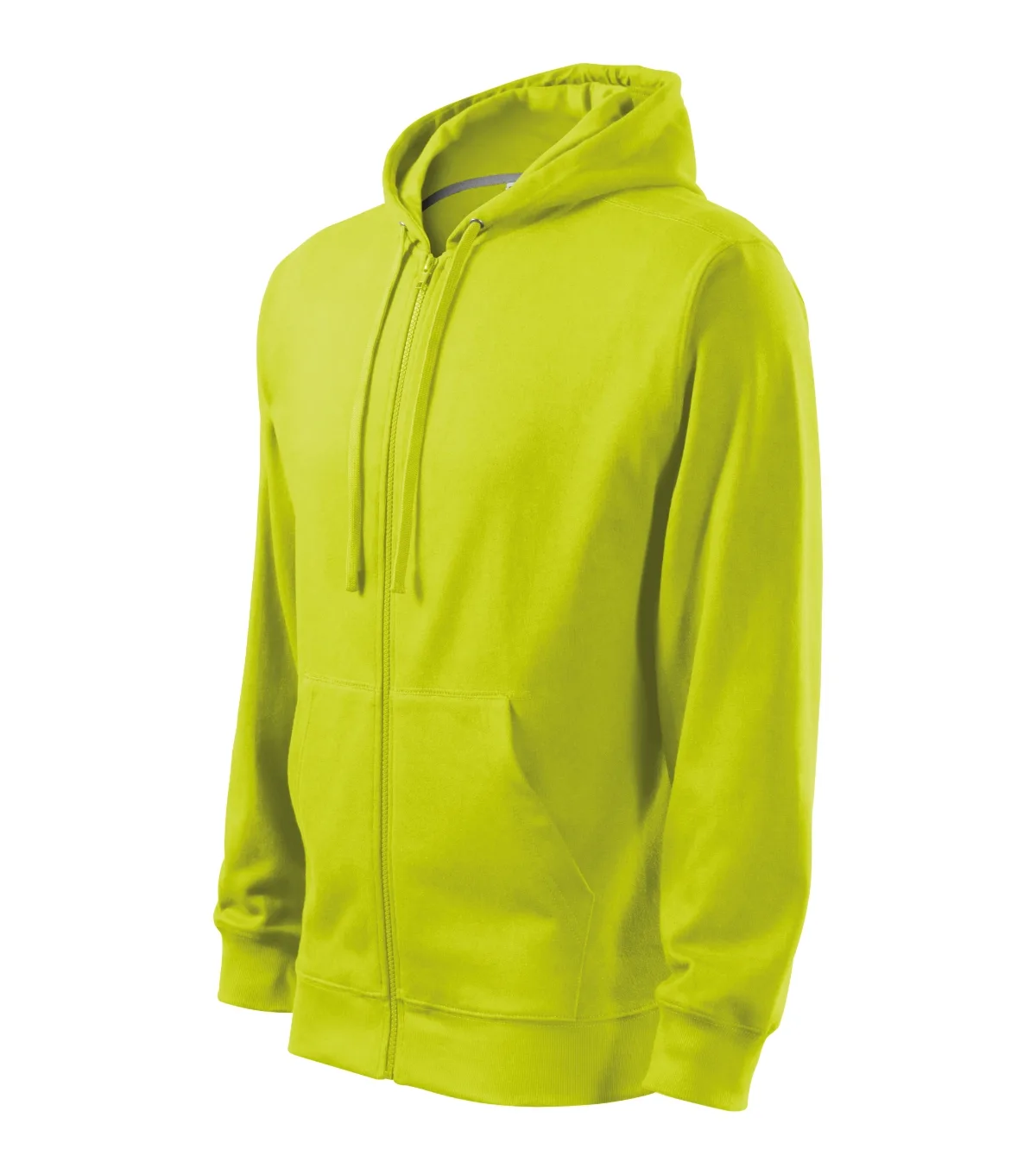 Mikina MALFINI Trendy Zipper 410, pánská, limetková