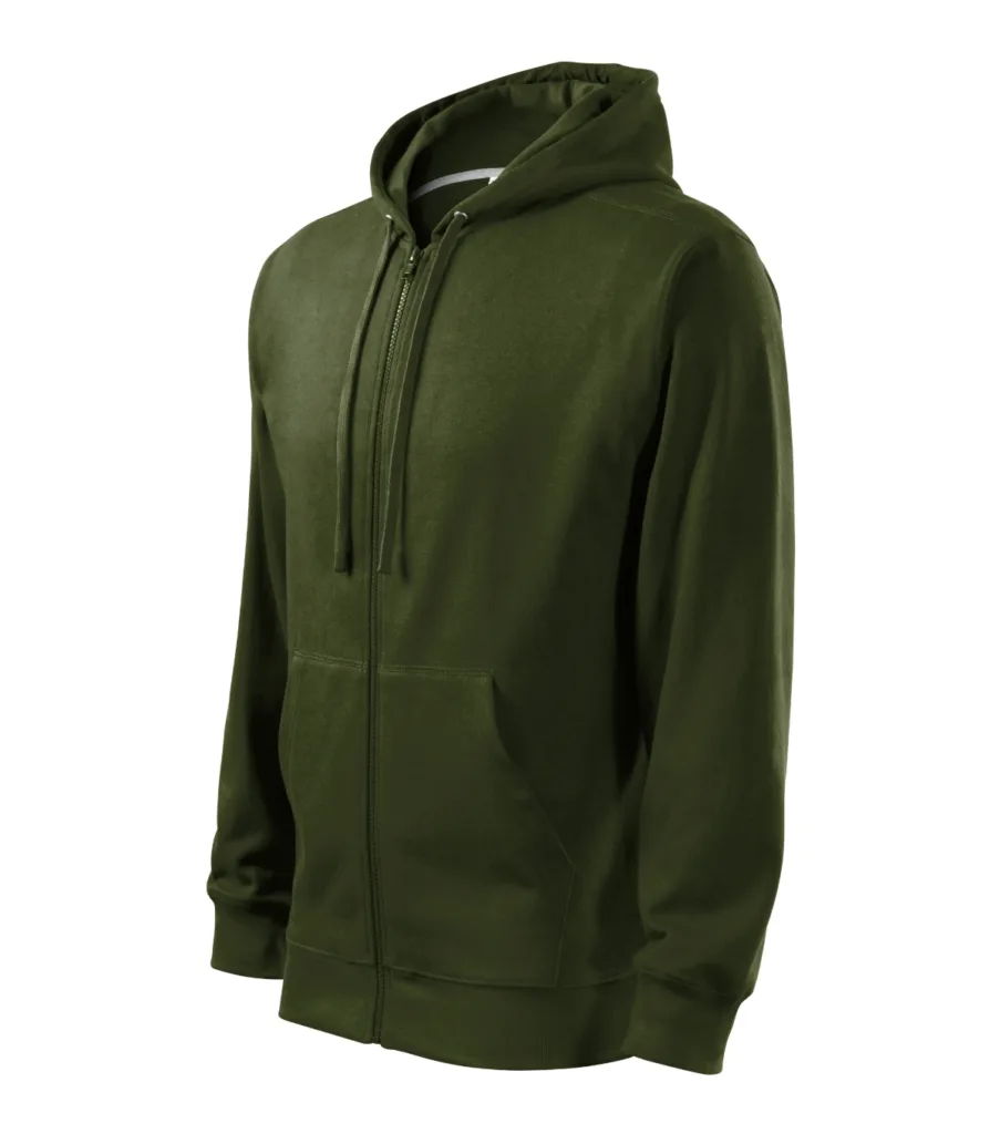 Mikina MALFINI Trendy Zipper 410, pánská, military