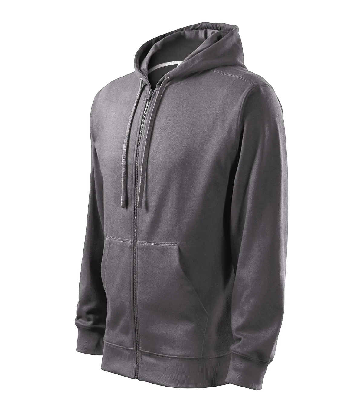 Mikina MALFINI Trendy Zipper 410, pánská, ocelově šedá - Obrázek 3