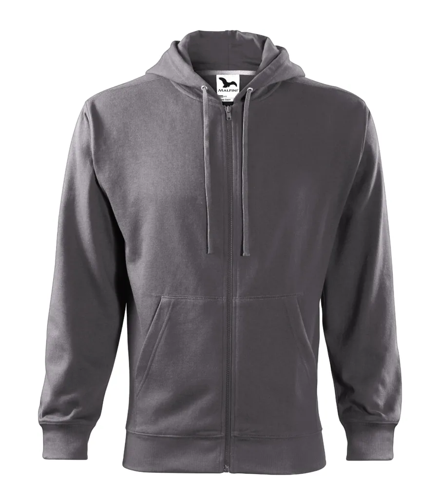 Mikina MALFINI Trendy Zipper 410, pánská, ocelově šedá
