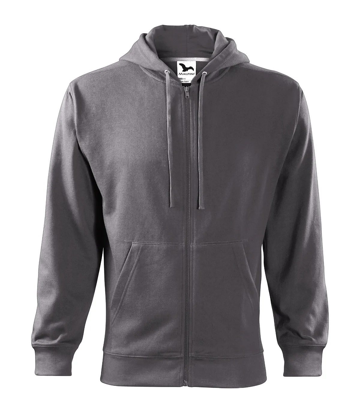 Mikina MALFINI Trendy Zipper 410, pánská, ocelově šedá