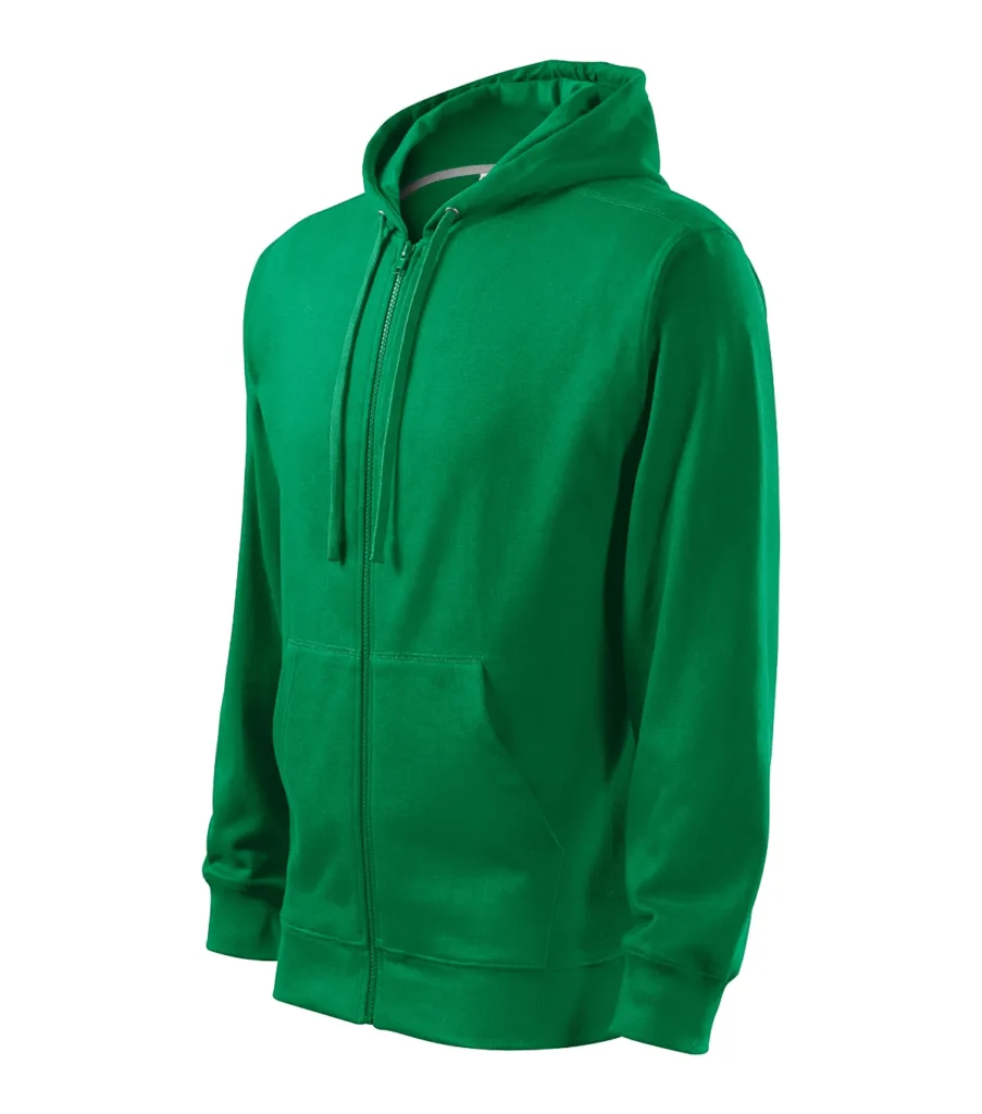Mikina MALFINI Trendy Zipper 410, pánská, středně zelená