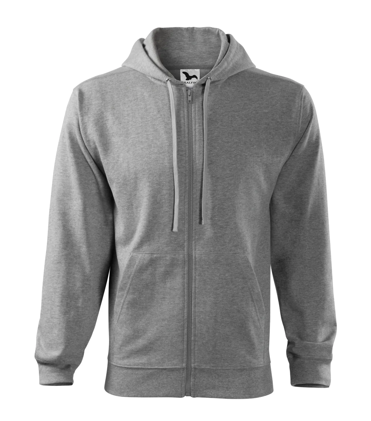 Mikina MALFINI Trendy Zipper 410, pánská, tmavě šedý melír - Obrázek 2