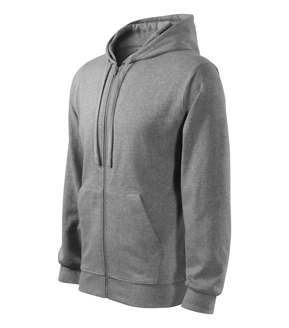 Mikina MALFINI Trendy Zipper 410, pánská, tmavě šedý melír