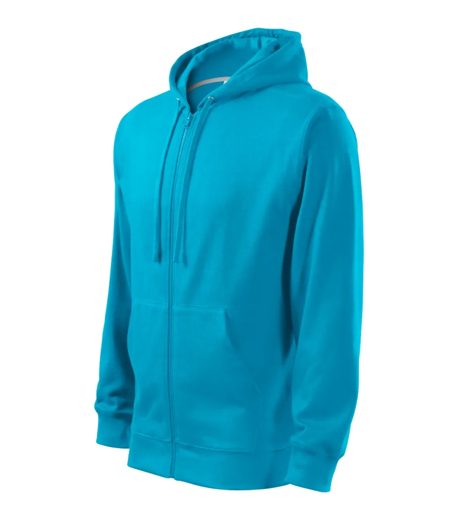 Mikina MALFINI Trendy Zipper 410, pánská, tyrkysová