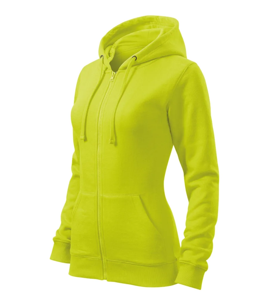 Mikina MALFINI Trendy Zipper 411, dámská, limetková